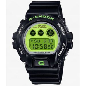Casio G-SHOCK DW-GM-6900 Digital Watch in Black / Green - new battery!